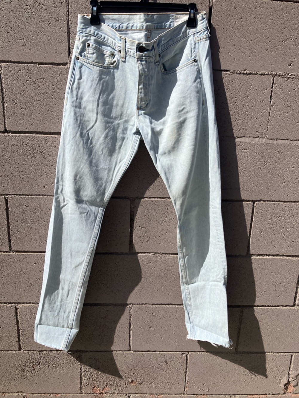 rag & bone Light Wash Straight Jeans